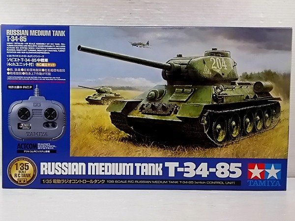 !TAMIYA Tamiya 1/35sobietoT-34-85 middle tank (4ch unit attaching ) radio-controller radio control tanker! breaking the seal not yet constructed 