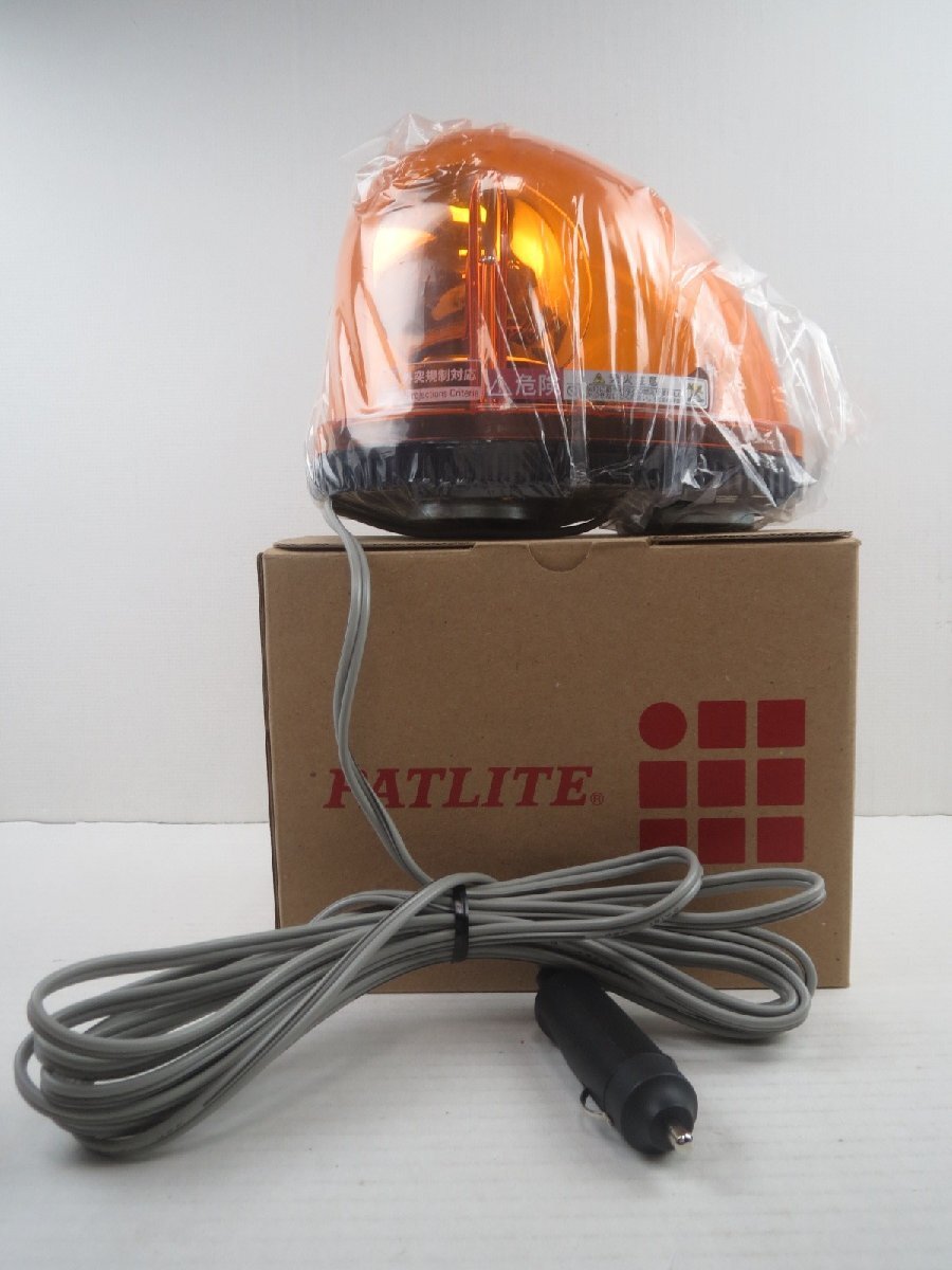 ♪PATLITE パトライト 流線型回転灯 RWM-12-Y 黄 12V DC 22N0612♪未使用品1_画像1