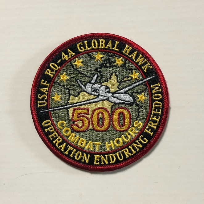 米空軍 RQ-4A GLOBAL HAWK 500戦闘飛行時間 パッチ_画像1