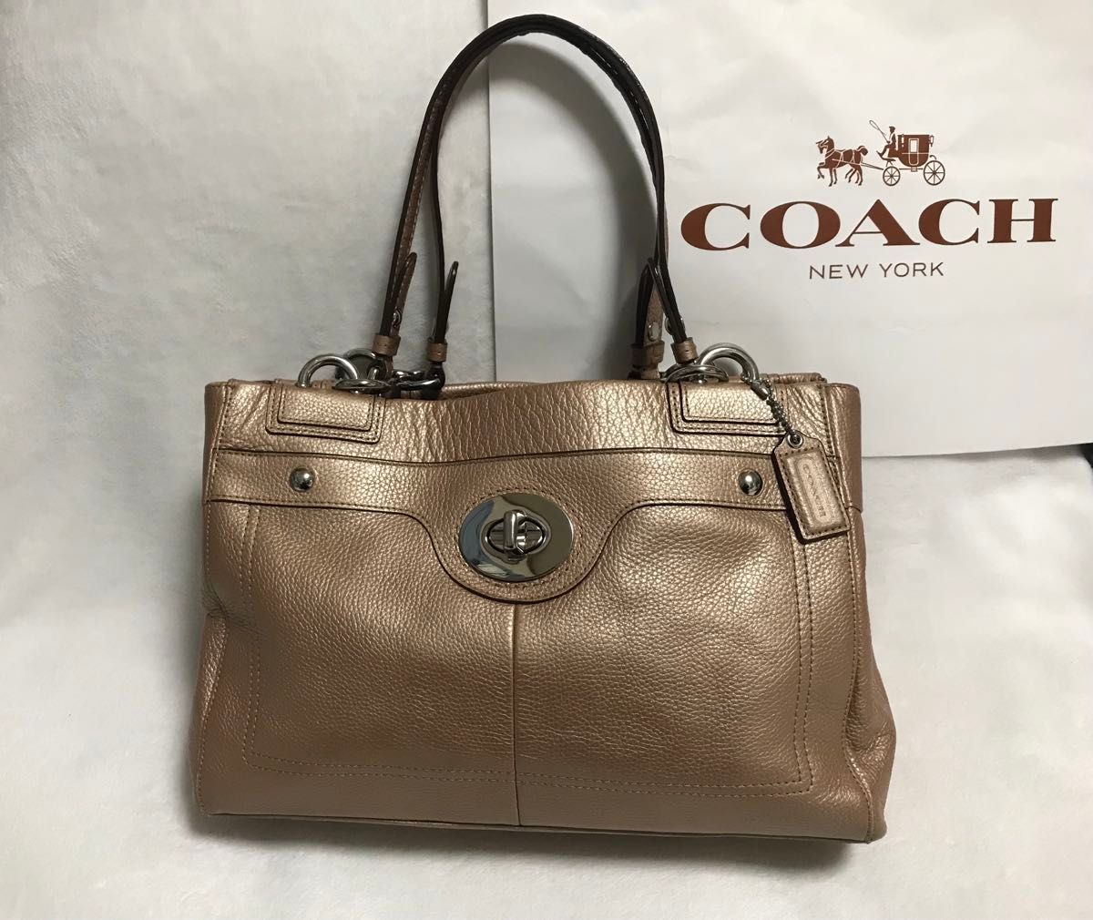 美品 正規品 COACH コーチ ハンドバッグ レザー バッグ 肩掛け 2WAY