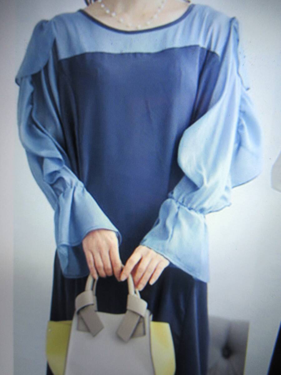  lady's long One-piece 3L new goods blue 
