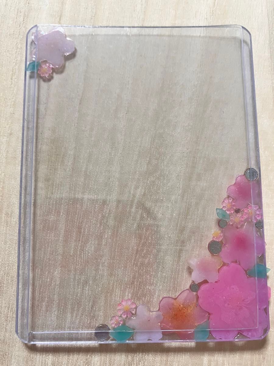 ハンドメイド  トレカデコトレカケース  B8ハードタイプ　#桜#花見