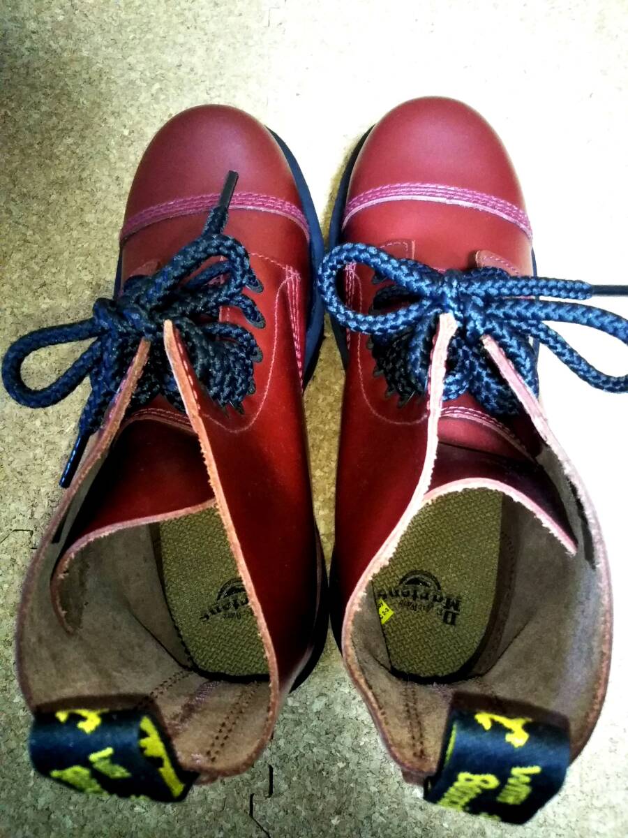 [Dr.MARTENS] Dr. Martens k Lazy bom2 8 hole boots UK9(28cm ) CRAZY BOMB Cherry red thickness bottom rare rare hard-to-find [ ultimate beautiful goods ]