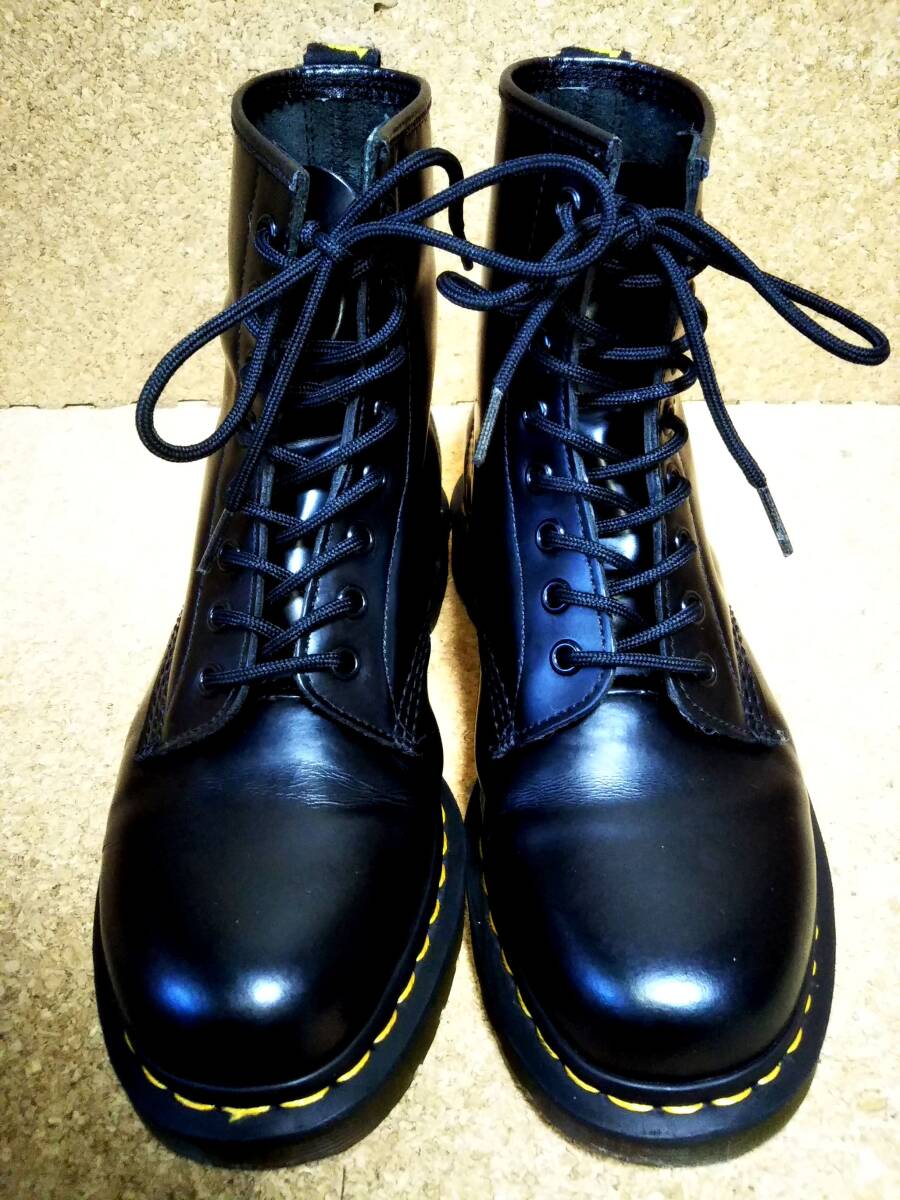 【Dr.MARTENS】ドクターマーチン 1460 8ホールブーツ UK8 (27cm ) 8EYE BOOT スムースレザー ブラック 国内正規品【美品】_画像9