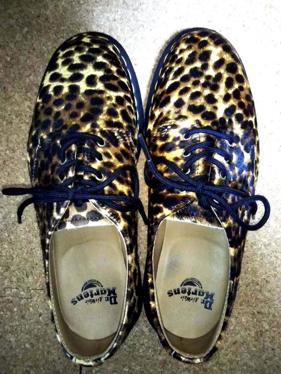 【Dr.MARTENS】ドクターマーチン スミス レオパード 4ホールシューズ UK8 (27cm ) SMITH 4 EYE SHOE MICRO LEOPARD ヒョウ柄ハラコ【美品】_画像5