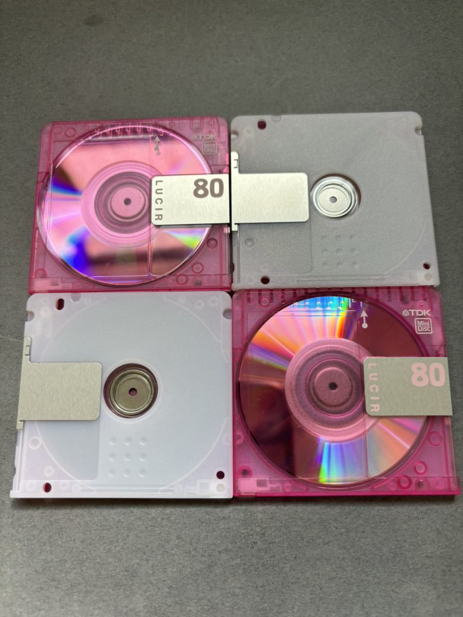MD ミニディスク minidisc 中古 初期化済 TDK LUCIR ピンク 80 10枚セット_画像3