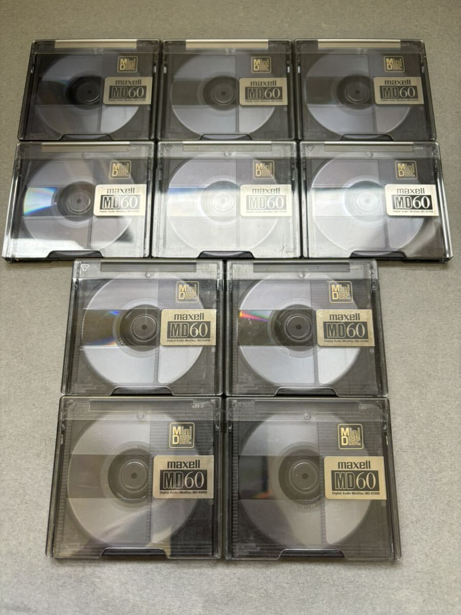 MD ミニディスク minidisc 中古 初期化済 マクセル maxell MD-60RM 60 10枚セット_画像1