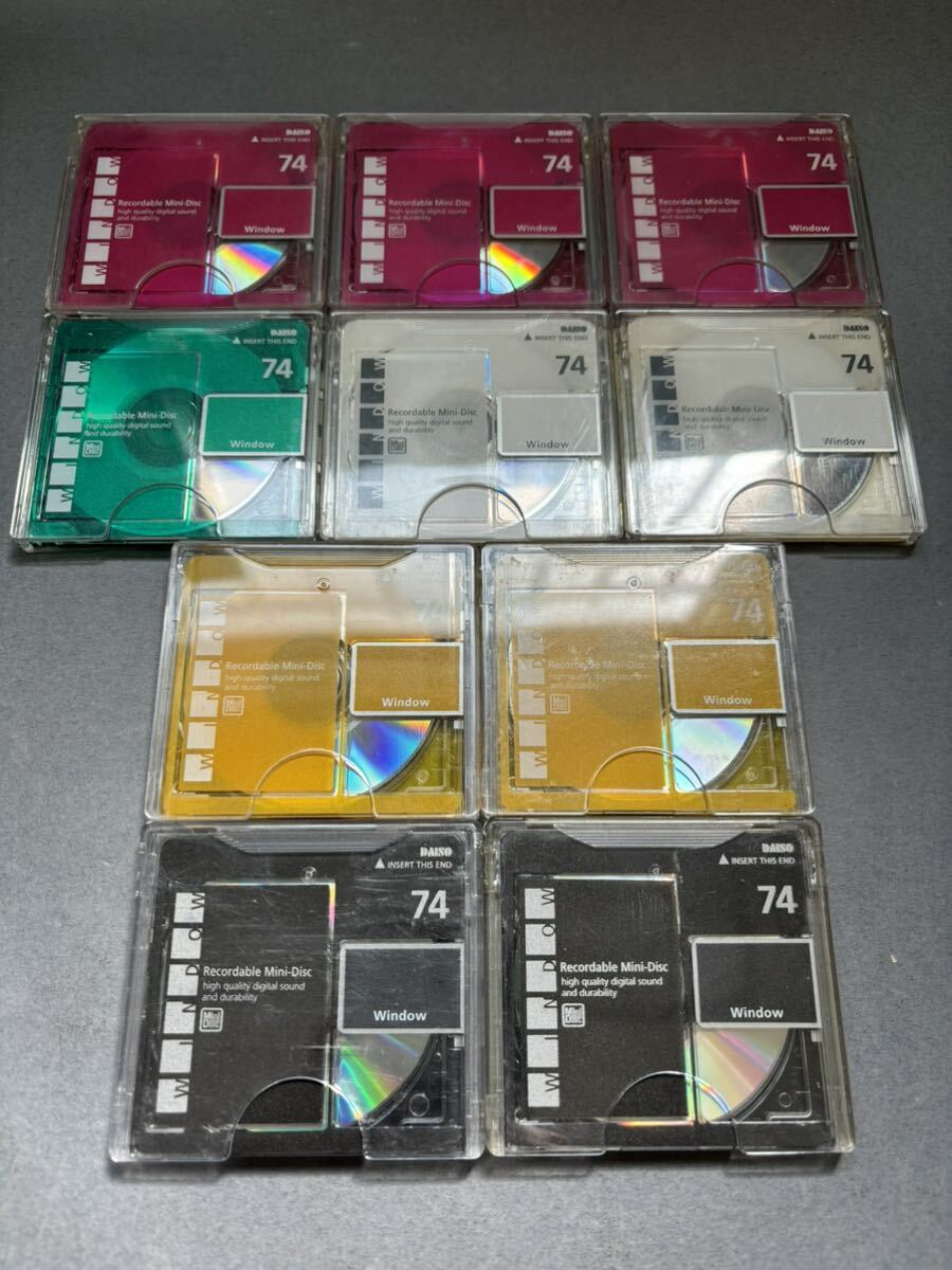 MD ミニディスク minidisc 中古 初期化済 DAISO ダイソー WINDOW 74 10枚セット_画像1