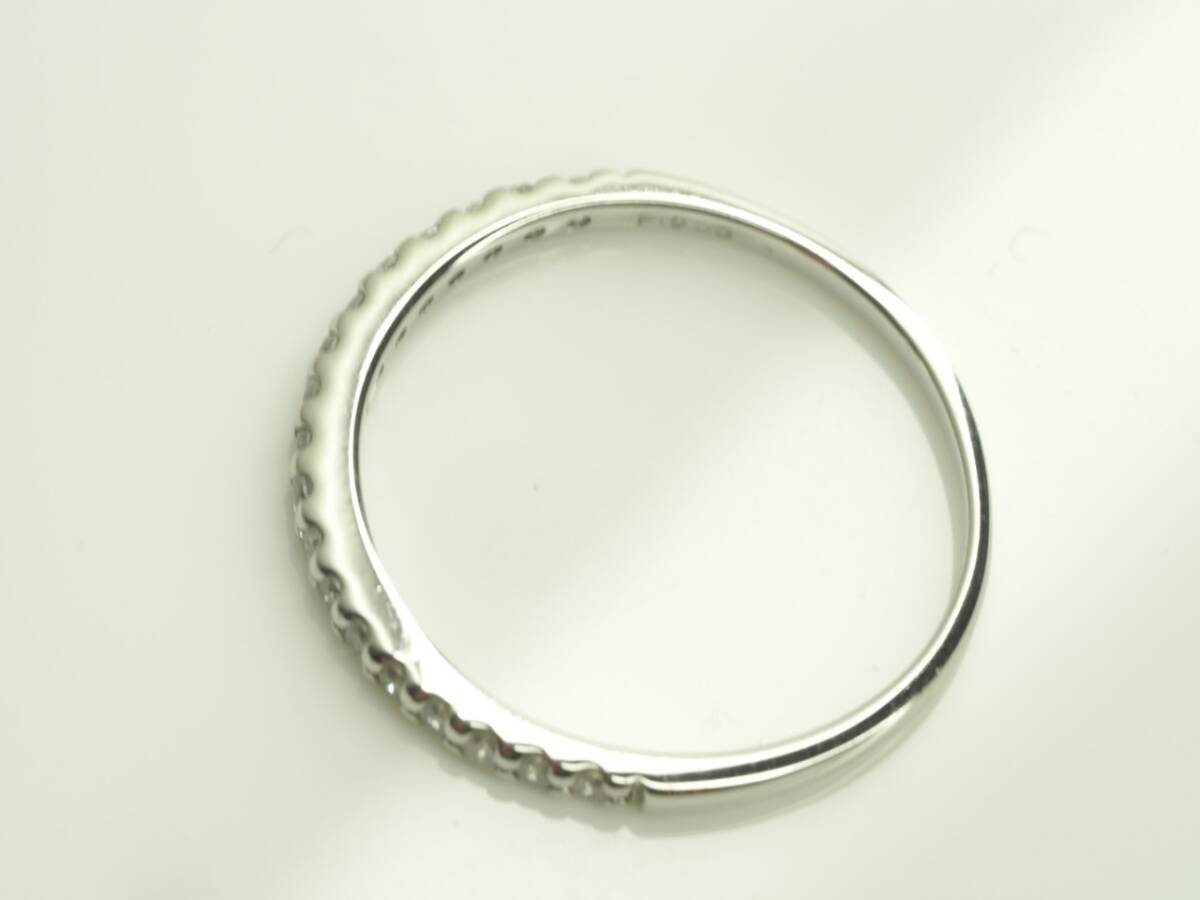 ◆素敵な可愛い天然ダイヤモンドハーフエタニティリング指輪 Pt900 D0.2cの画像4
