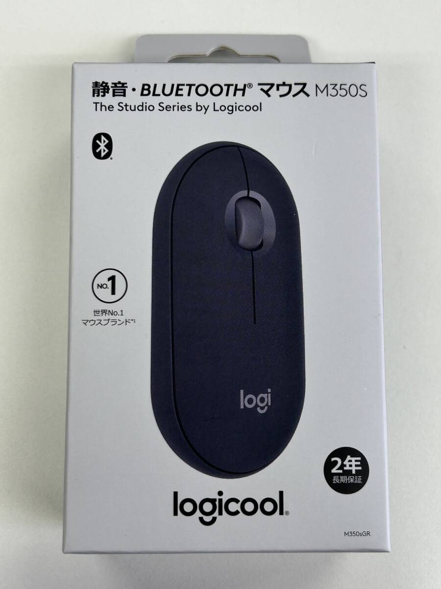 新品未使用 Logicool M350s PEBBLE MOUSE2 ワイヤレスマウス 静音 グラファイト ブラック Bluetooth ロジクール_画像1