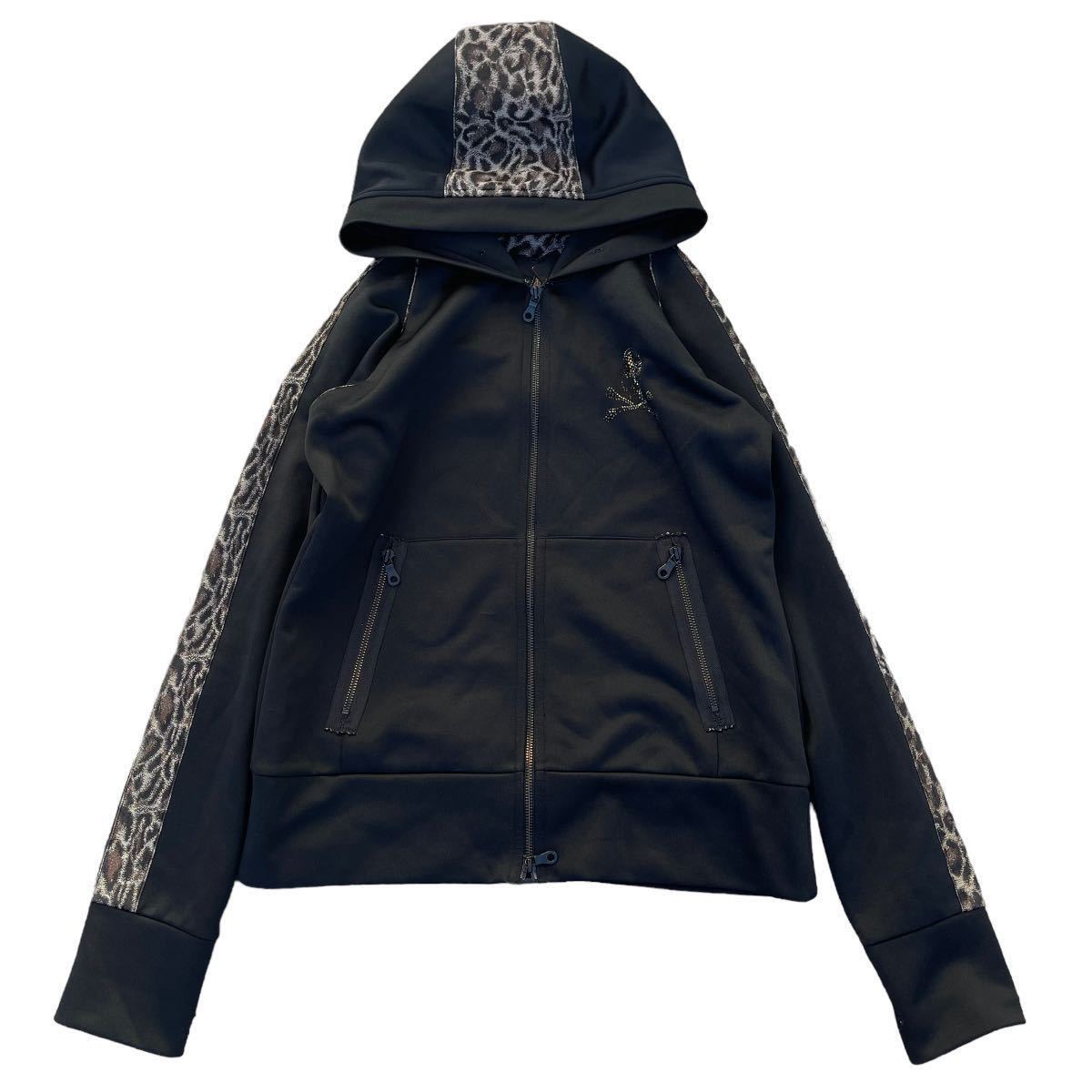 00s Japanese label Roen jeans man woman skull zip hoodie roar japan brand size xl _画像1