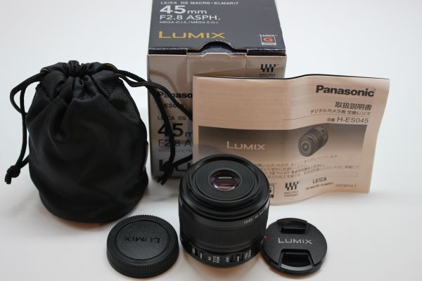 ■ほぼ新品■ PANASONIC DG MACRO-ELMARIT 45mm F2.8 ASPH. MEGA O.I.S H-ES045 ※18009