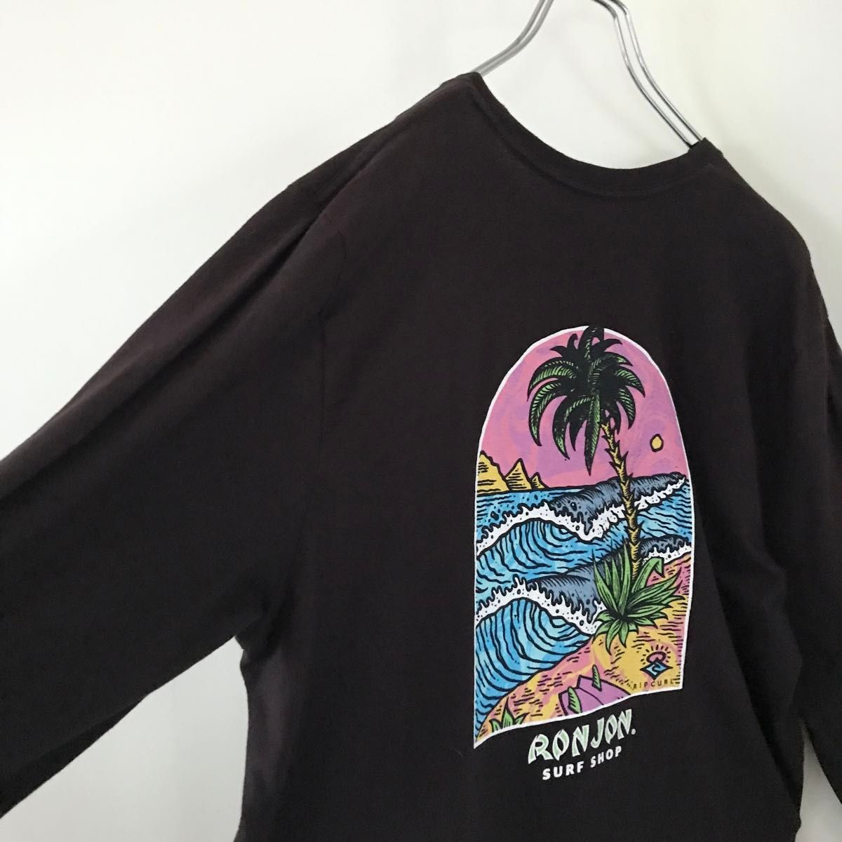 RIP CURL× RONJON★リップカール×ロンジョン★コラボロンT/長袖Tシャツ★両面プリント★USAメンズL