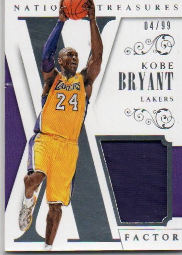 【Kobe Bryant】 2013-2014 Panini National Treasures X-Factor Jersey /99 99枚限定_画像1