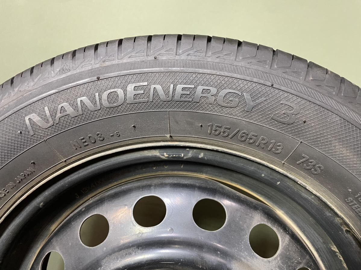 155/65R13 TOYO NANOENERGY 3 鉄ホイール J13X4.00B 4x100 タイヤ 4本 セット(2022年製) 【H35】_画像8