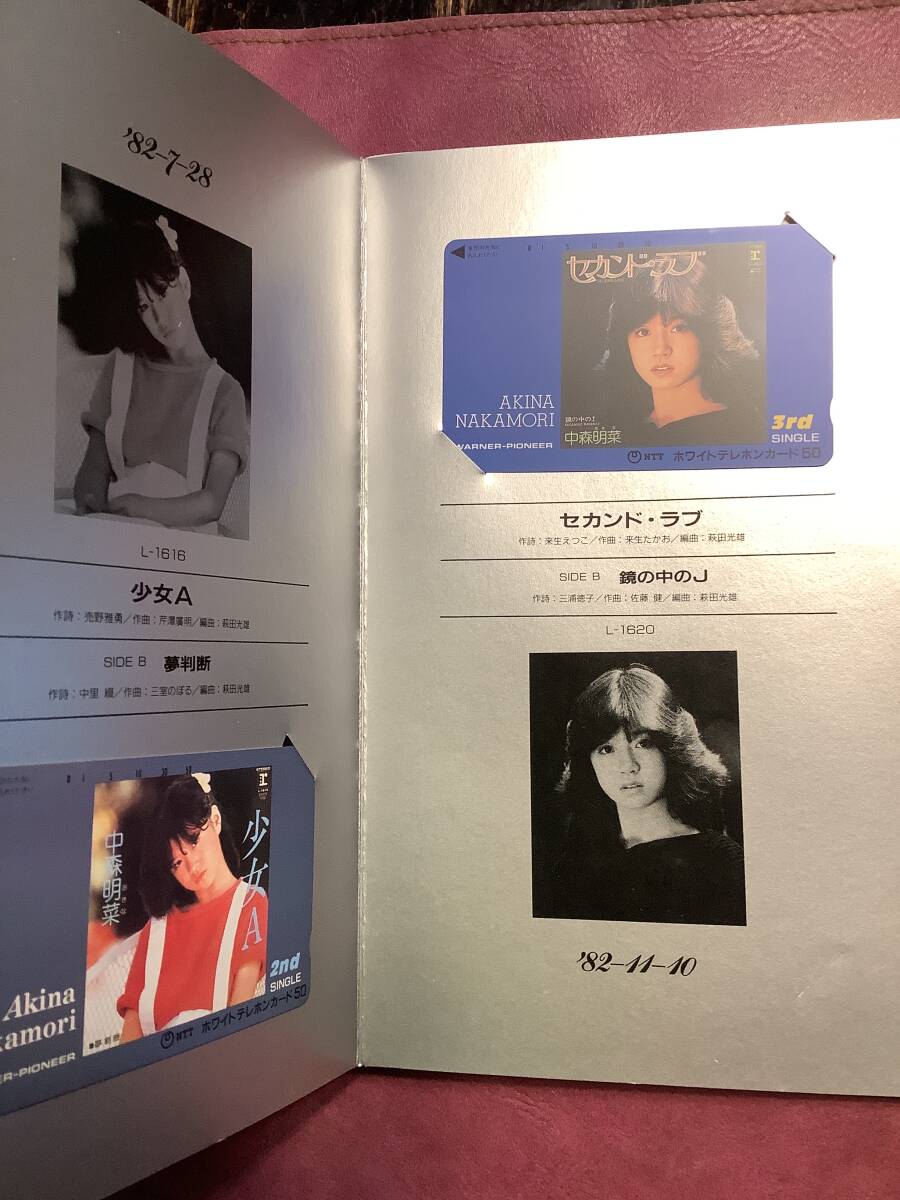 中森明菜 テレホンカード AKINA NAKAMORI Card Exhibition 1982〜1987 50度数全18枚 未使用 コレクションの画像9