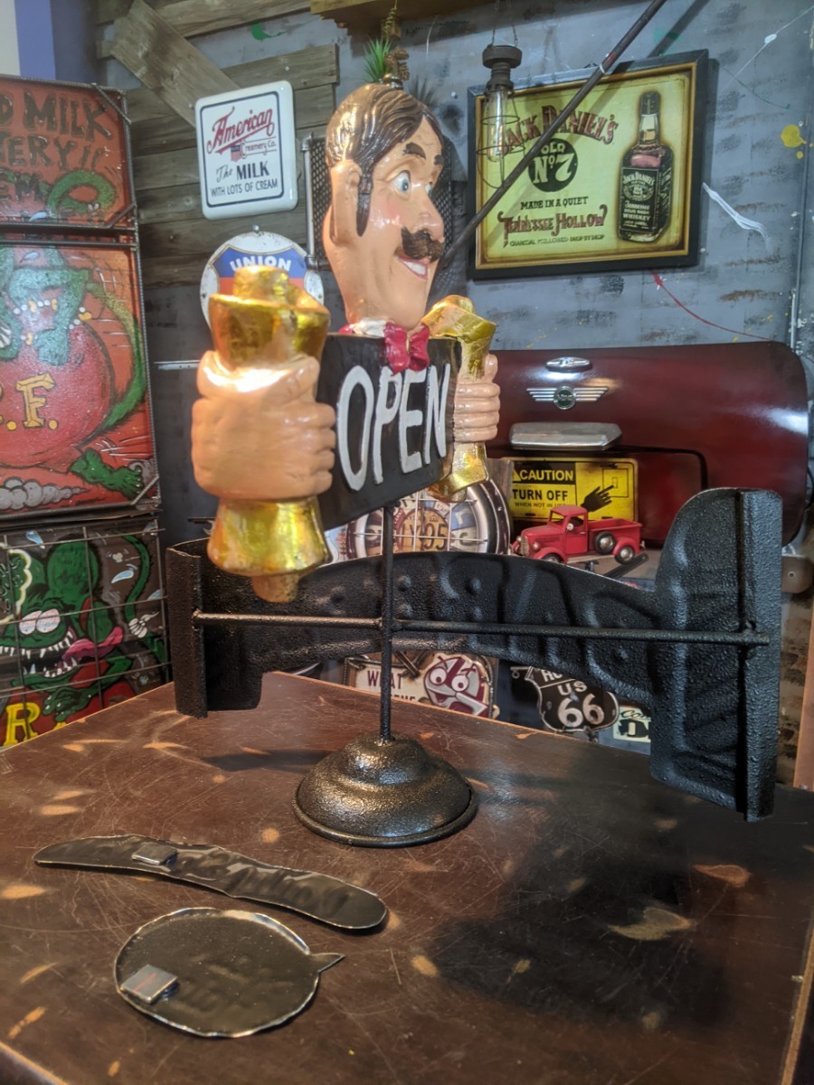 BARBAR SHOP 置き看板(卓上型)理容室看板 オープン&クローズド BARBAR SHOP 置き看板(卓上型)理容室看板 オープン&クローズド