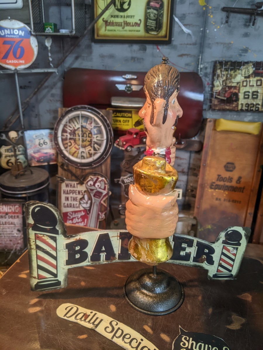 BARBAR SHOP 置き看板(卓上型)理容室看板 オープン&クローズド BARBAR SHOP 置き看板(卓上型)理容室看板 オープン&クローズド