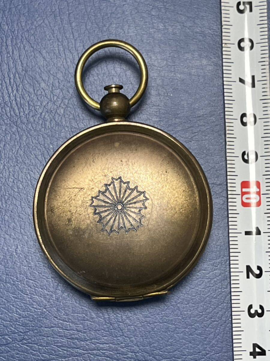 昭和時期 警察 用 方位磁石 JAPAN懐中時計 手巻き 夜間發光 の画像1