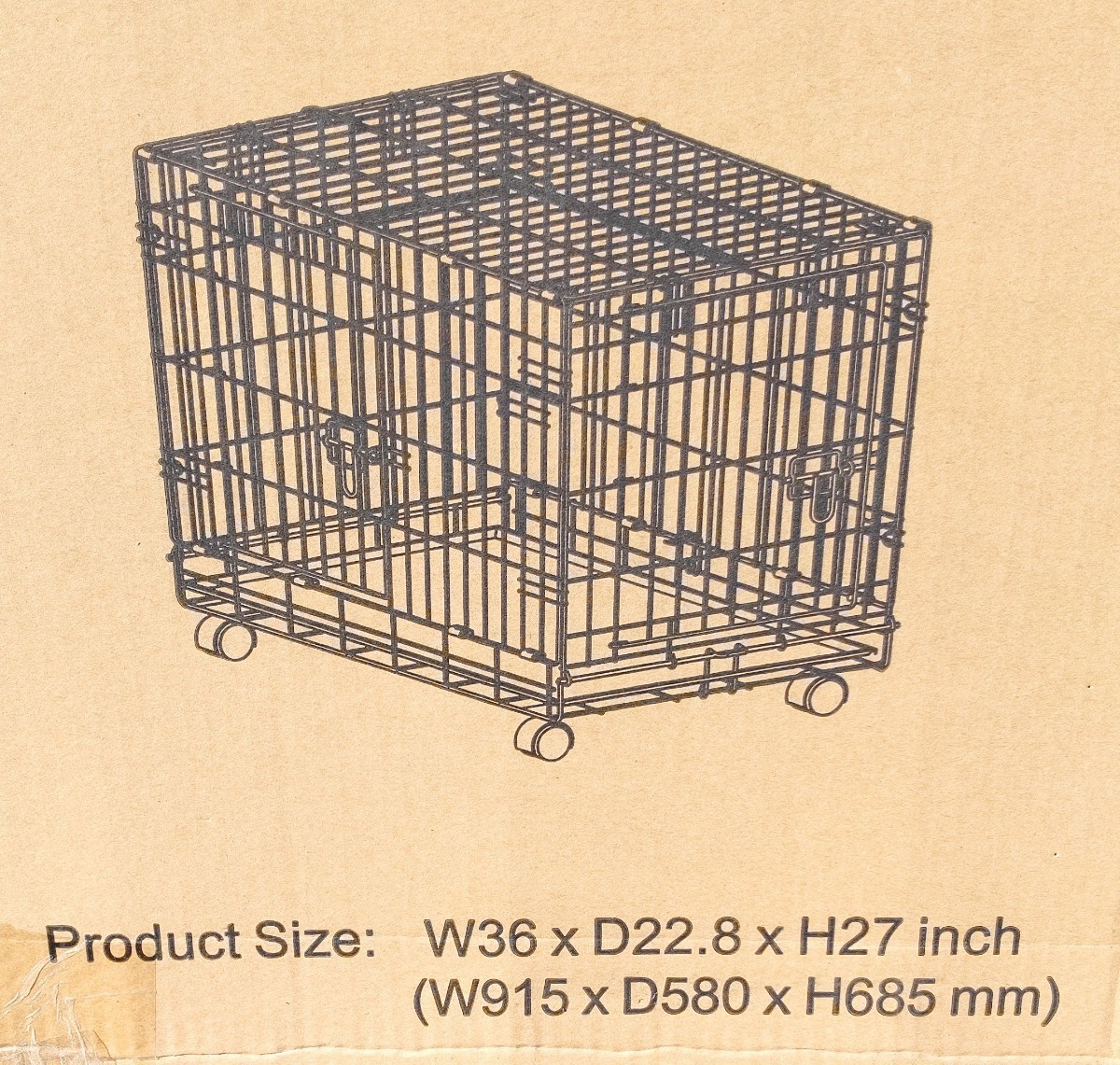 訳有 未使用新品 シンプリー プラス XL特大⑱ 幅915×奥580×高686㎜ ペット用ケージ XL Pet Crate DMM with 714119448553 3ｈ169Ｓ_画像8