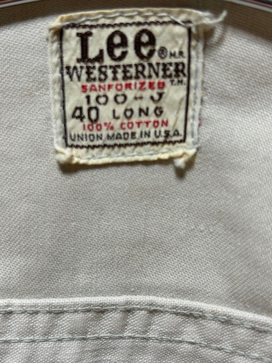 限定価格【希少デットストック】サイズ40 60年代初期 Lee 100J 限定価格【希少デットストック】サイズ40 60年代初期 Lee 100J