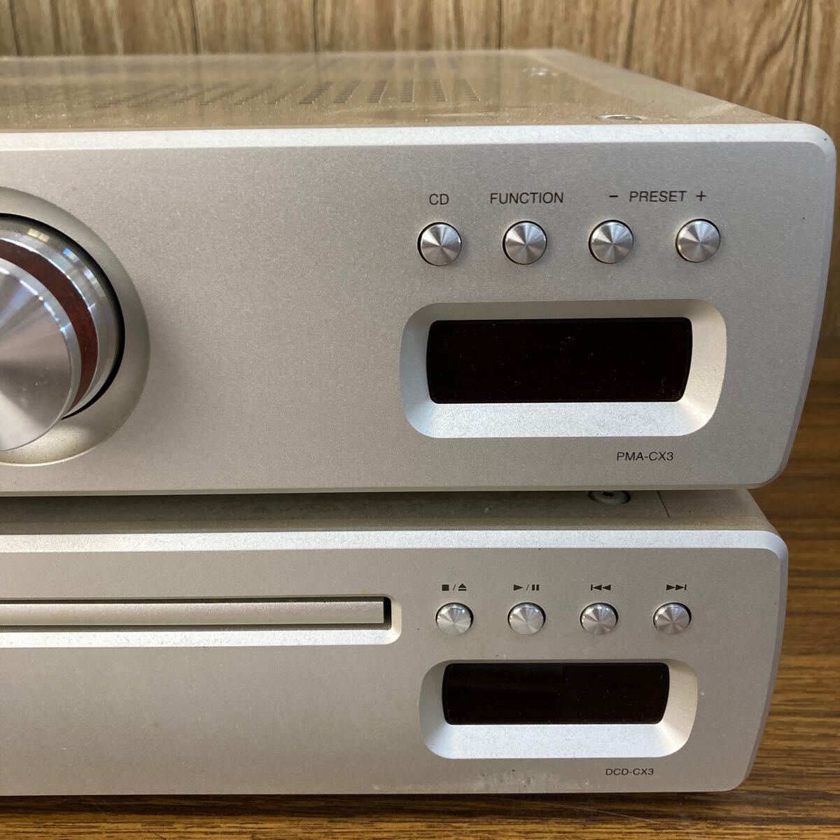 DENON プリメインアンプ PMA-CX3 + CD/SACDプレーヤー DCD-CX3 セット デノン デンオン リモコン付 音響機器 2008年製_画像3