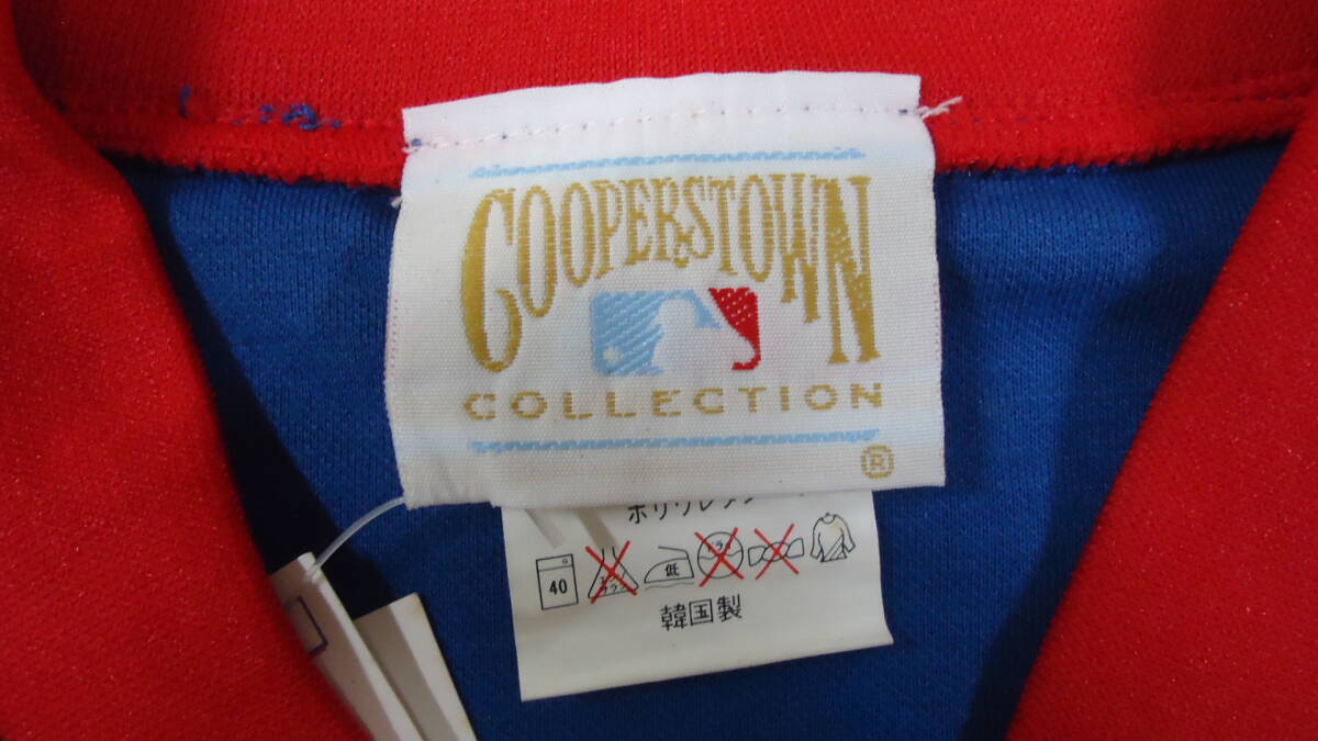 MLB 旧モデル COOPERSTOWN COLLECTION Vネック Tシャツ 青 L 半額 50%off ブルックリン・ドジャース レターパックライト おてがる配送ゆう_画像6