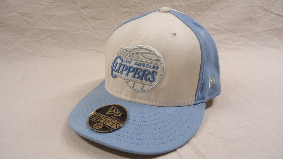 NEW ERA 旧モデル 59FIFTY NBA LOS ANGELES CLIPPERS 水色/白 7 5/8 , 60.6cm 半額以下 70%off ニューエラ おてがる配送ゆうパック 匿名配_多数ヶ所に強い汚れ等のダメージがあります