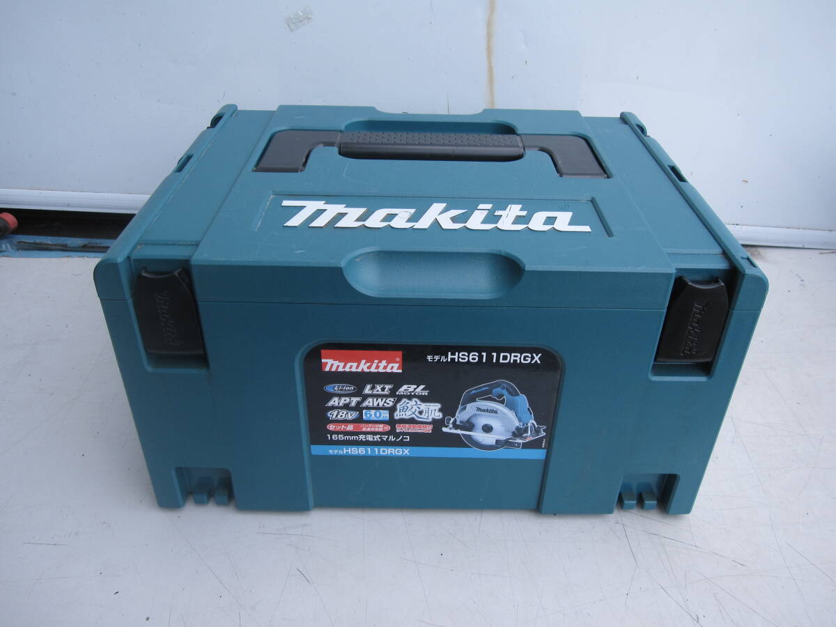 中古 makita マキタ 165mm 18V 充電式マルノコ 6.0Ah バッテリー 1個 充電器 付 HS611DRGX_画像9