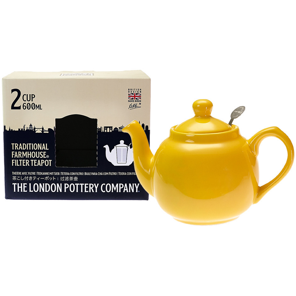 紅茶の本場イギリスの家庭用 ティーポット 2杯分600ml ニュー イエロー せっ器 ころんとした丸いフォルムが可愛らしい_画像7