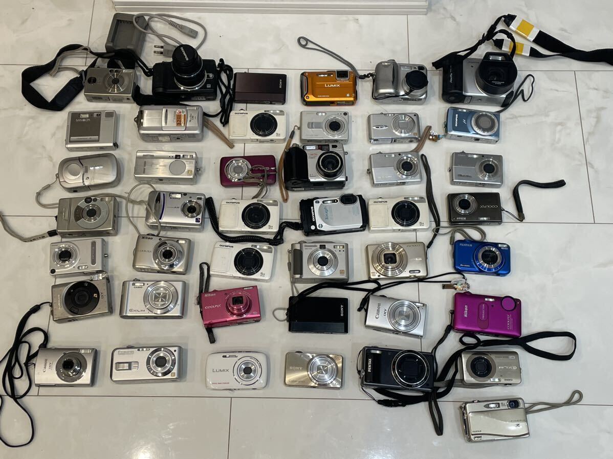 大量 デジタルカメラ 43台 まとめ SONY Nikon OLYMPUS CASIO Canon LUMIX PENTAX 他 まとめ売り いろいろ デジカメ【ジャンク】 #L12