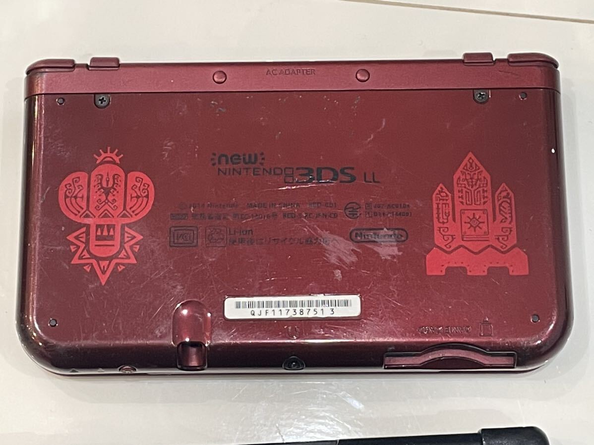 任天堂 ニンテンドー New Nintendo 3DSLL RED-001 モンスターハンター SPR-001 ゼルネアス イベルタル ブルー 2台 まとめ売り ジャンク #L_画像5