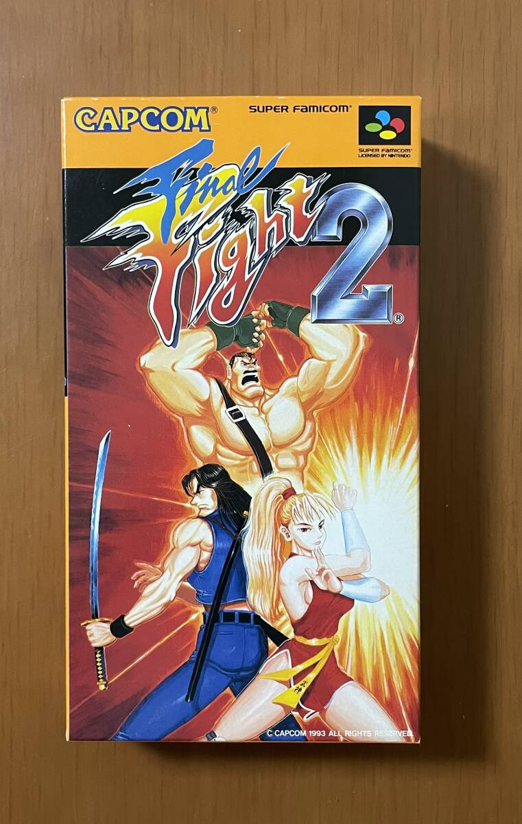 ［美品］CAPCOM ファイナルファイト2 FINAL FIGHT2 箱説ハガキ付き　スーパーファミコン_画像1