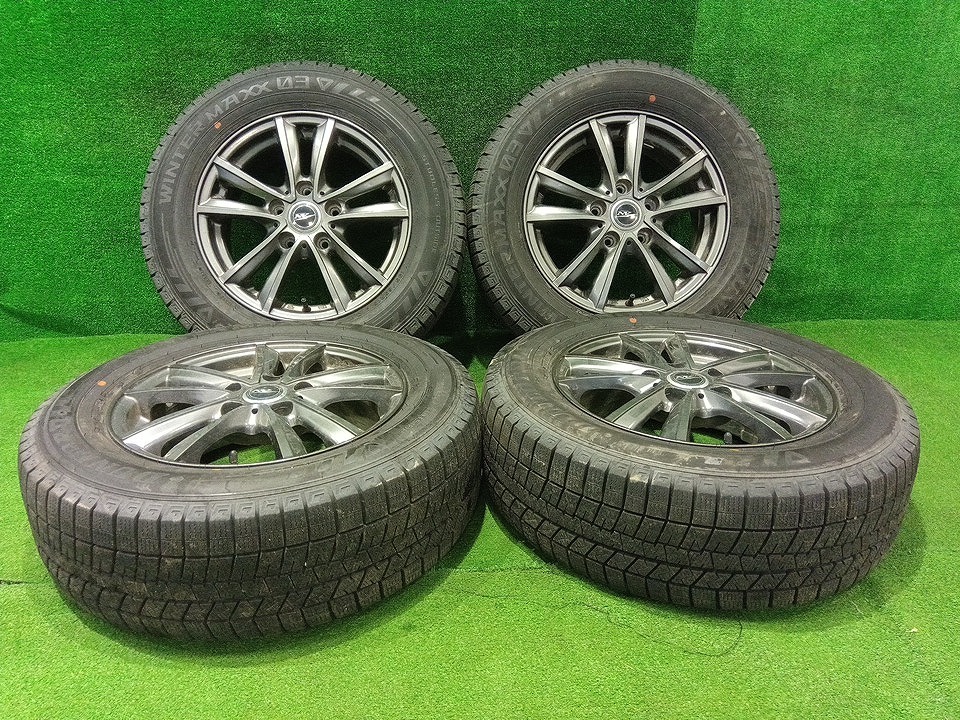 ウェッズ weds NIRVANA VN 15x6J OFF43 PCD114.3 5H 2021年 ダンロップ DUNLOP WINTERMAXX03 195/65R15 売切!!_TNE0317-1