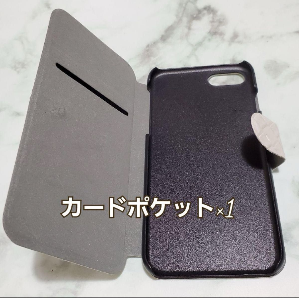 iPhone7/8/SE　手帳型　人気　スマホケース　メッシュタイプ  白 ホワイト