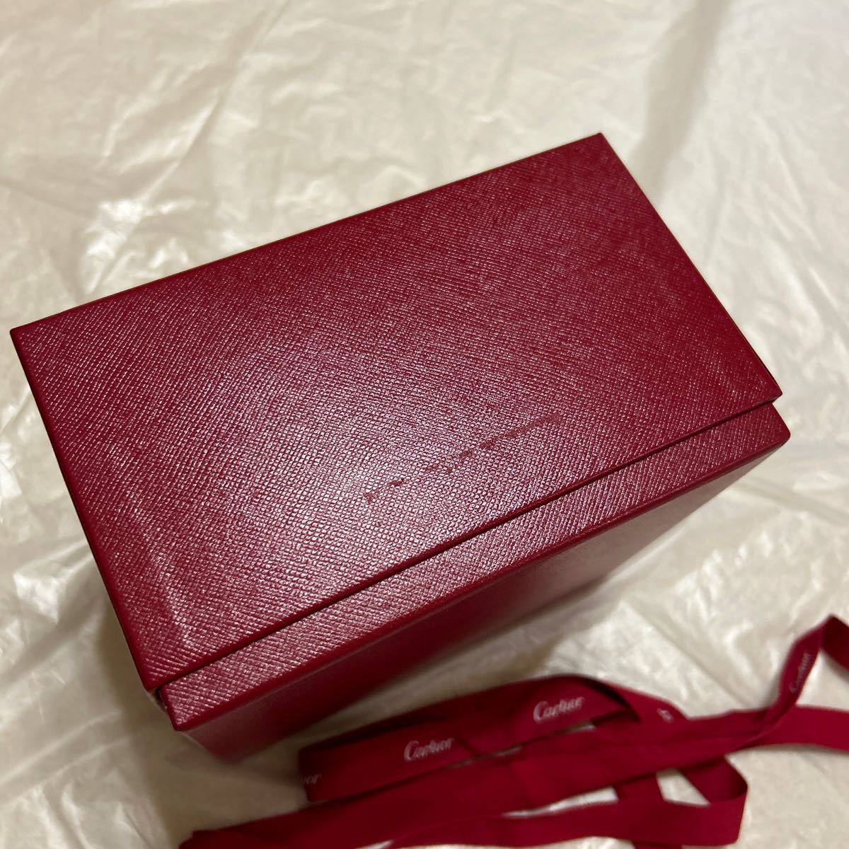 カルティエ　時計　空箱　ケース　BOX 空き箱　箱　化粧箱　ウォッチケース Cartier 腕時計 時計ケース　リボン_画像9