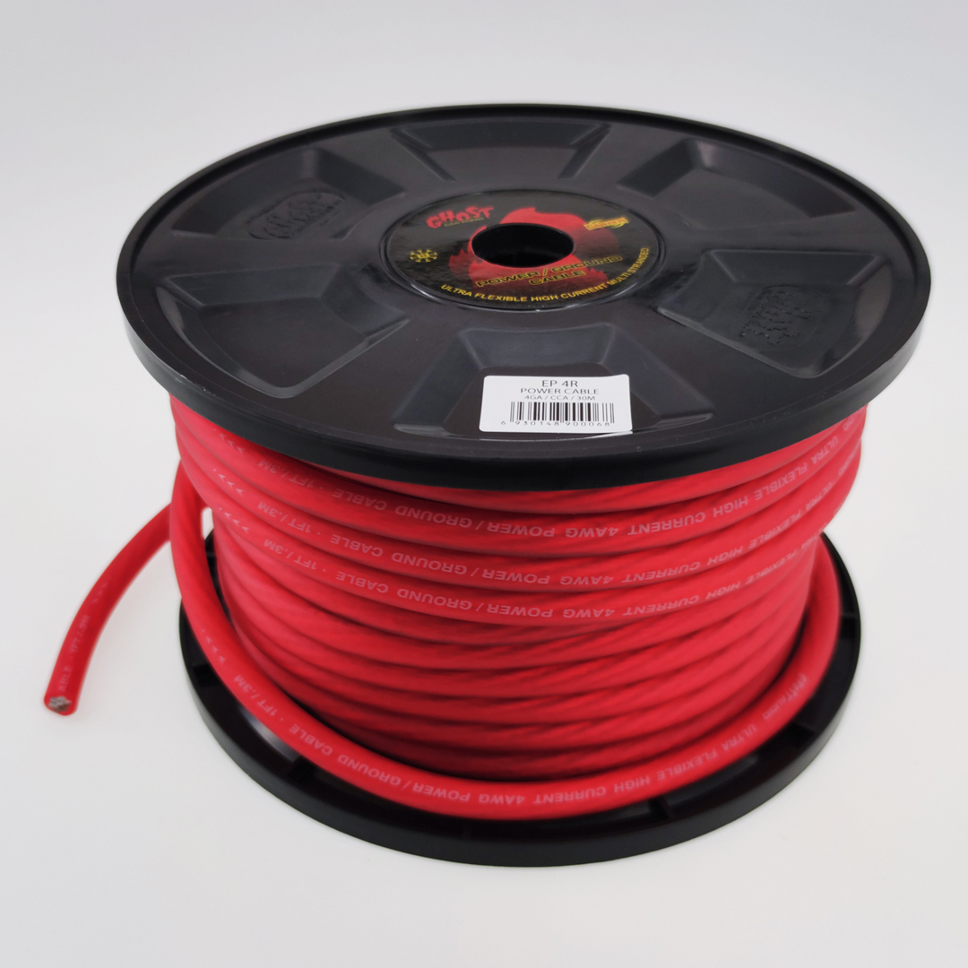 * GHOST EP4R amplifier wiring cable 4 gauge red 2 meter cut sale (6)