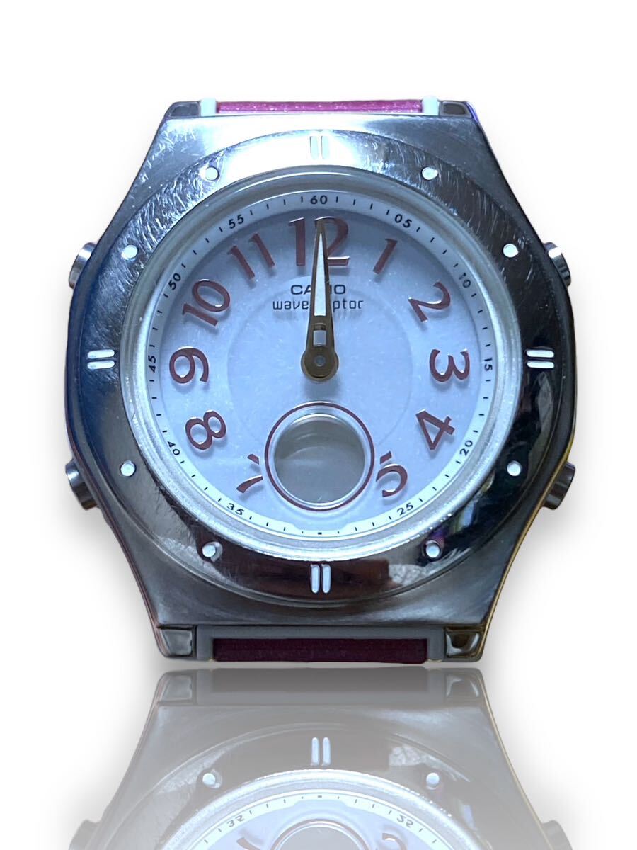 1円スタートCASIO カシオ wave ceptor ウェーブセプター LWA-M143 ベルト社外 電波ソーラー 腕時計 不動の画像1