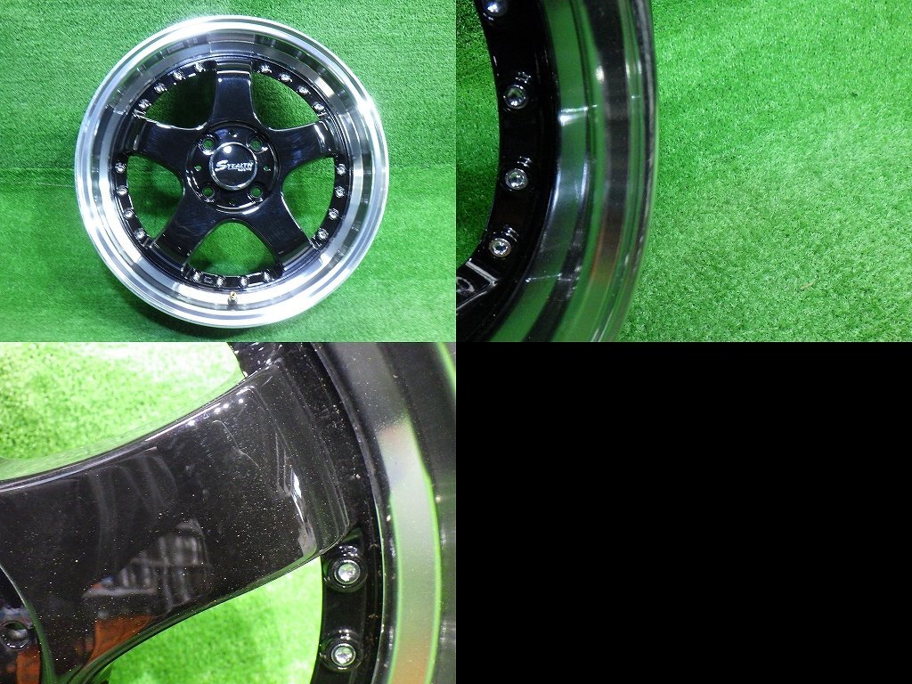 中古 16インチ 16×5.5J 4穴 ステルス レーシング 社外 アルミホイール 4本セット コンパクトカー 軽向けの画像6