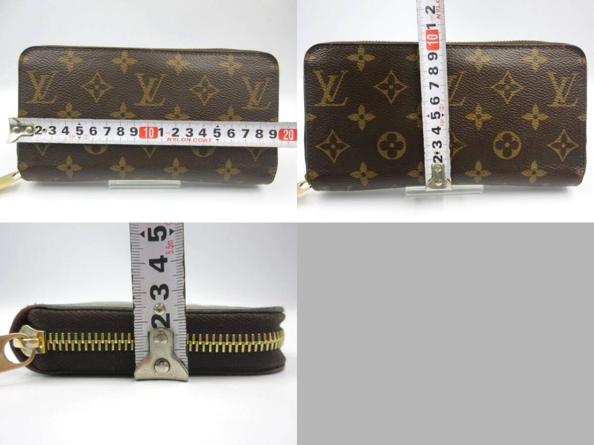 ■美品 Louis Vuitton ルイヴィトン M41896 MI5119 長財布 ラウンドファスナー モノグラム コクリコ ブラウン×レッド系 レディース 女性用_画像10