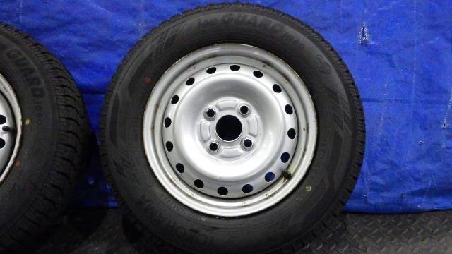 【宮城 塩釜発】中古 冬タイヤ・純正ホイールセット 4本 ムーヴ L160S 145/80R13 ヨコハマ iceGUARD iG60 2022年製 10分山※個人宛発送不可_画像3