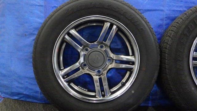 【宮城 塩釜発】中古 サマータイヤ・純正ホイールセット 4本 ジムニー JB23W XC 175/80R16 溝無し 57M0-655 ※個人宛発送不可_画像2