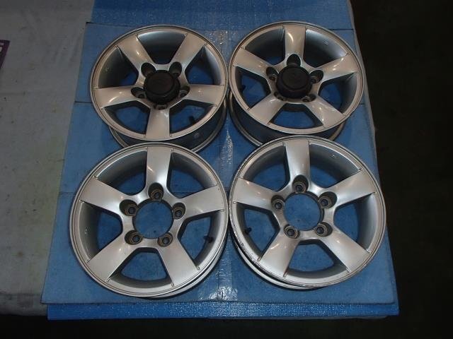 【青森発】中古 アルミ ホイール スズキ純正 15x5J 5H PCD 139.7 +5 4本 センターキャップ欠品×2＜個人宛発送不可＞_画像1