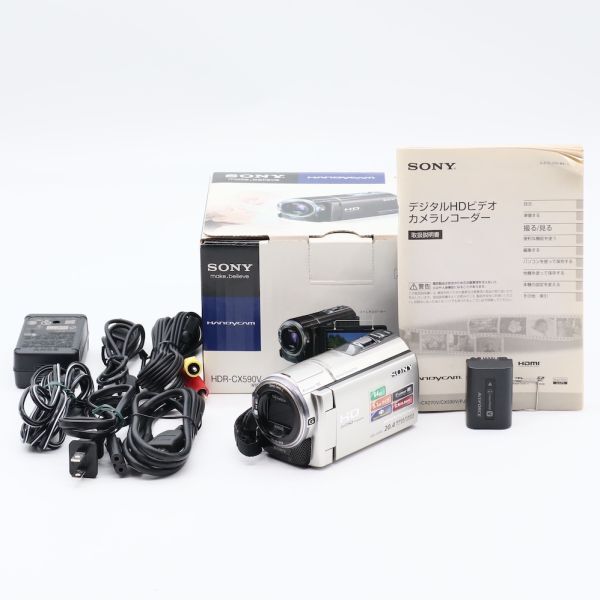【良品】ソニー SONY Handycam HDR-CX590V シルバー #1194_画像1