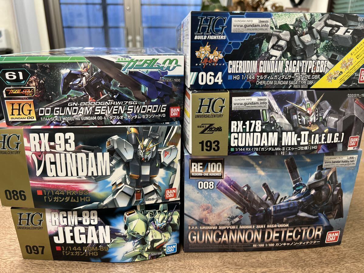 HG νガンダム/ジェガン/ガンダムmk2/ダブルオーセブンソード/G /ケルディムガンダムサーガ/ガンキャノンディテクター　ガンプラまとめ売り_画像1