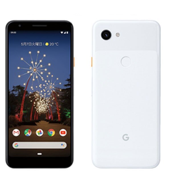 バッテリー80％以上 Google Pixel3a Clearly White 中古 SIMフリー SIMロック解除済