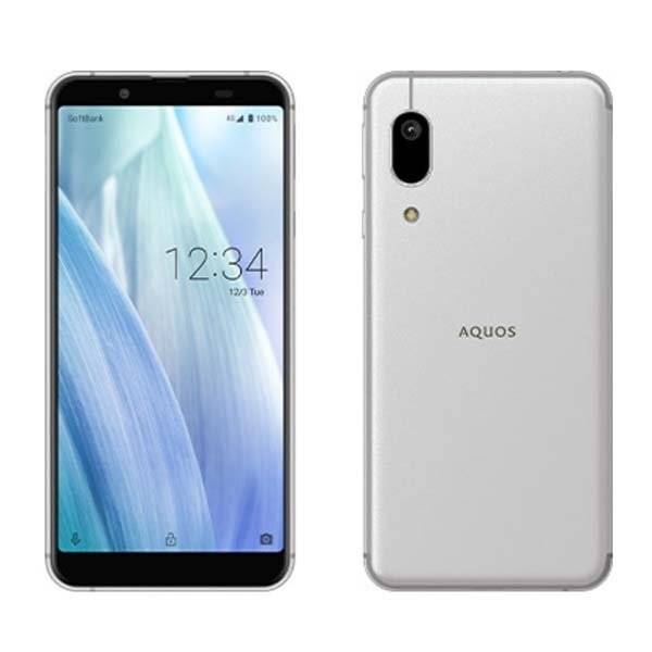 美品 907SH AQUOS sense3 basic シルバー 中古 SIMフリー SIMロック解除済