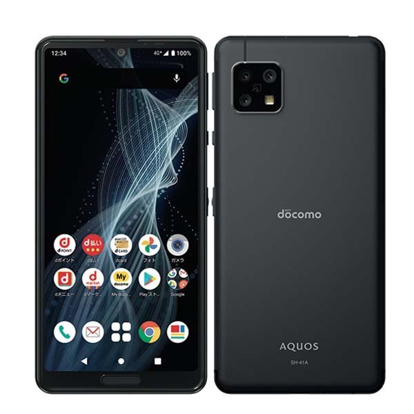 バッテリー80%以上 美品 SH-41A AQUOS sense4 ブラック 中古 SIMフリー SIMロック解除済