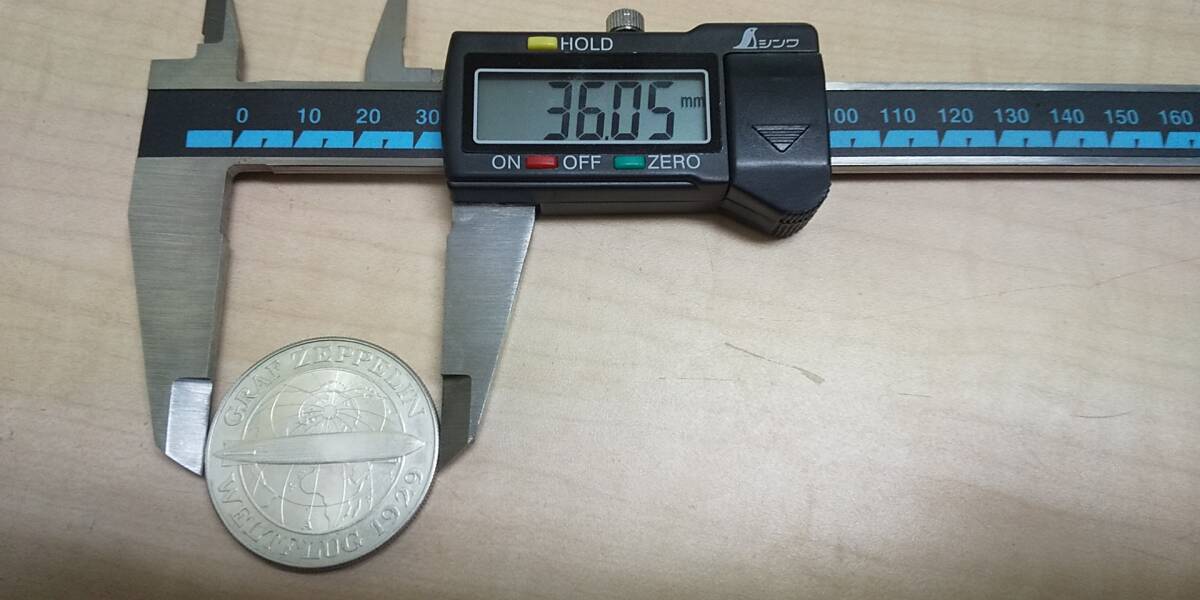 ドイツ ワイマール共和国 5ライヒスマルク 銀貨 1929年 量目24.86g 直径約36.05mm 現状品_画像9