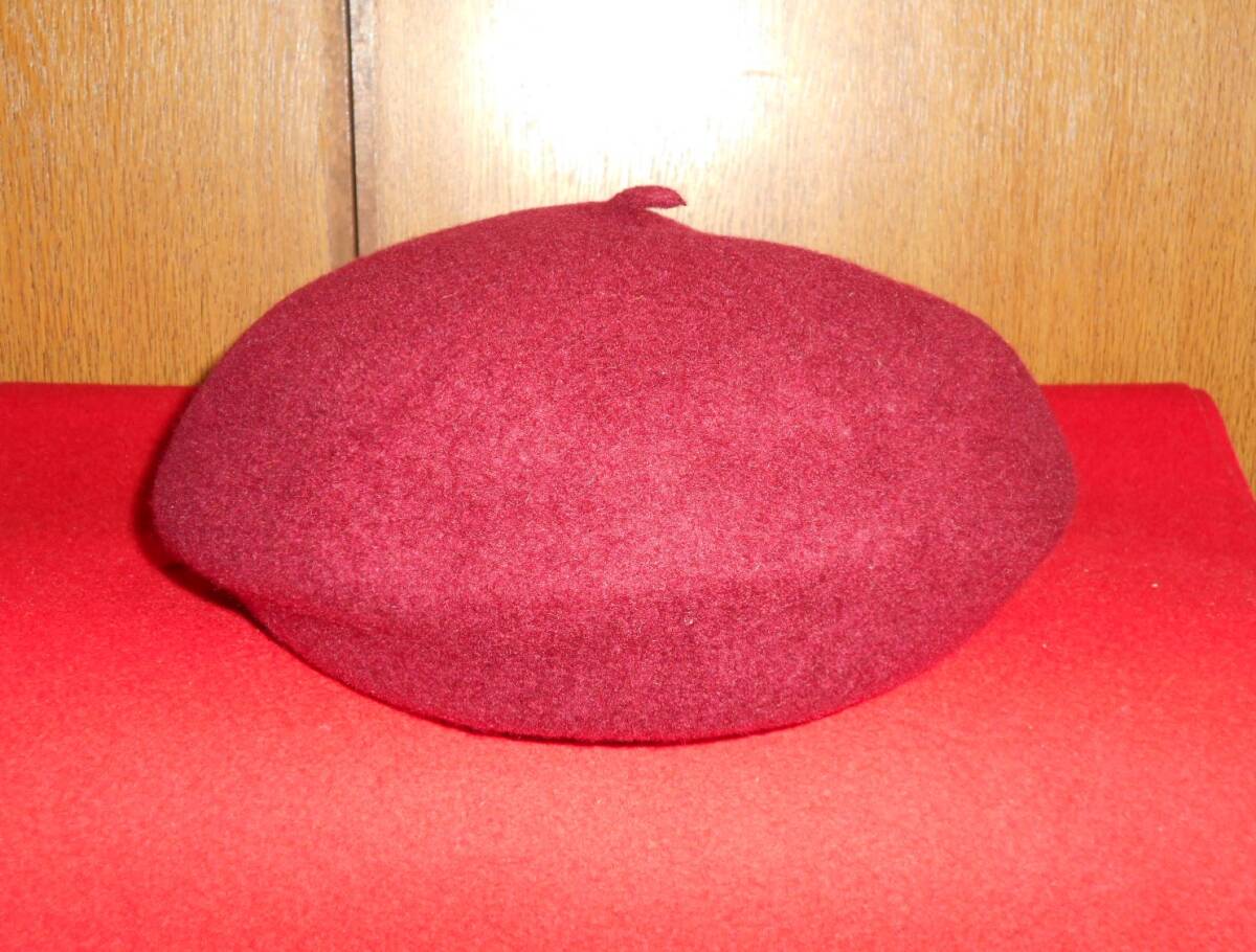 アサヒベレー/バスクベレー A.B.C. BASQUE BERET NO.5000 臙脂色芸術家風タイプ_画像1